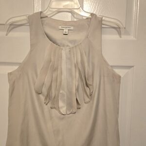 Banana Republic Cream Pleated-Trim Sleeveless Camisole